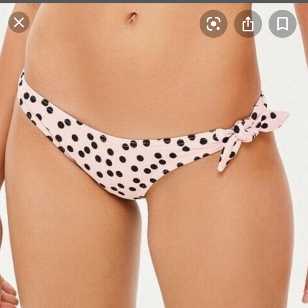 Topshop Size 10 Pink Polka Dot Side‎ Tie Bikini Bottoms Swim New NWT